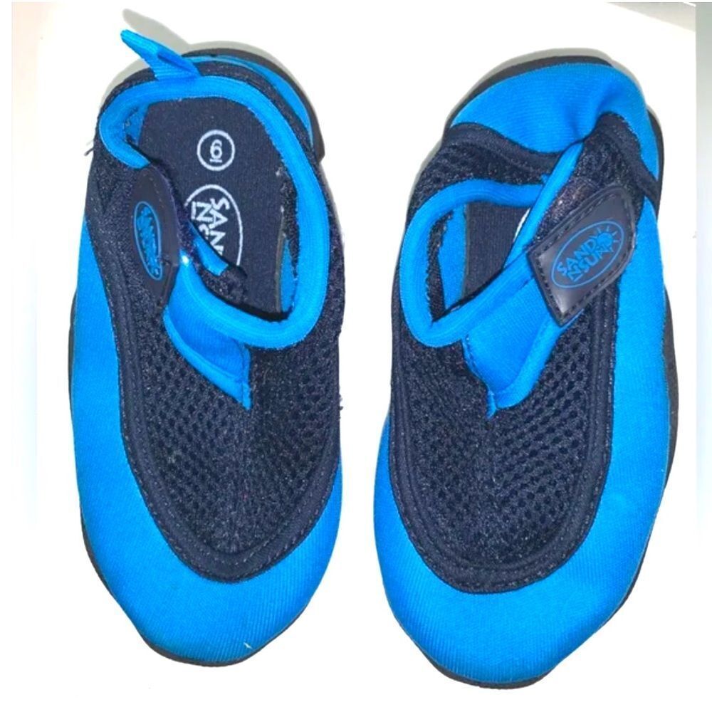 Sand & Sun Infant Baby Boys Black Blue Water Beach Vacation Slip-on Shoes‎ 6